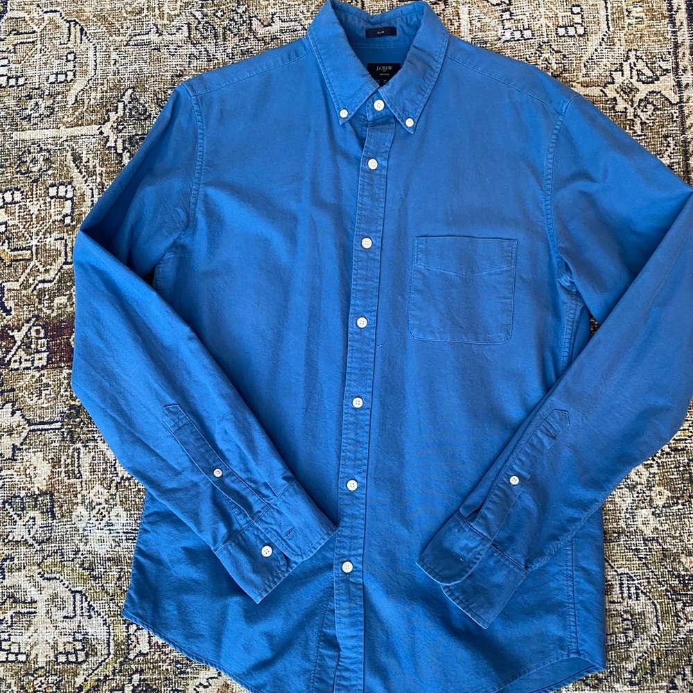 J. Crew Classic Blue Casual Shirt